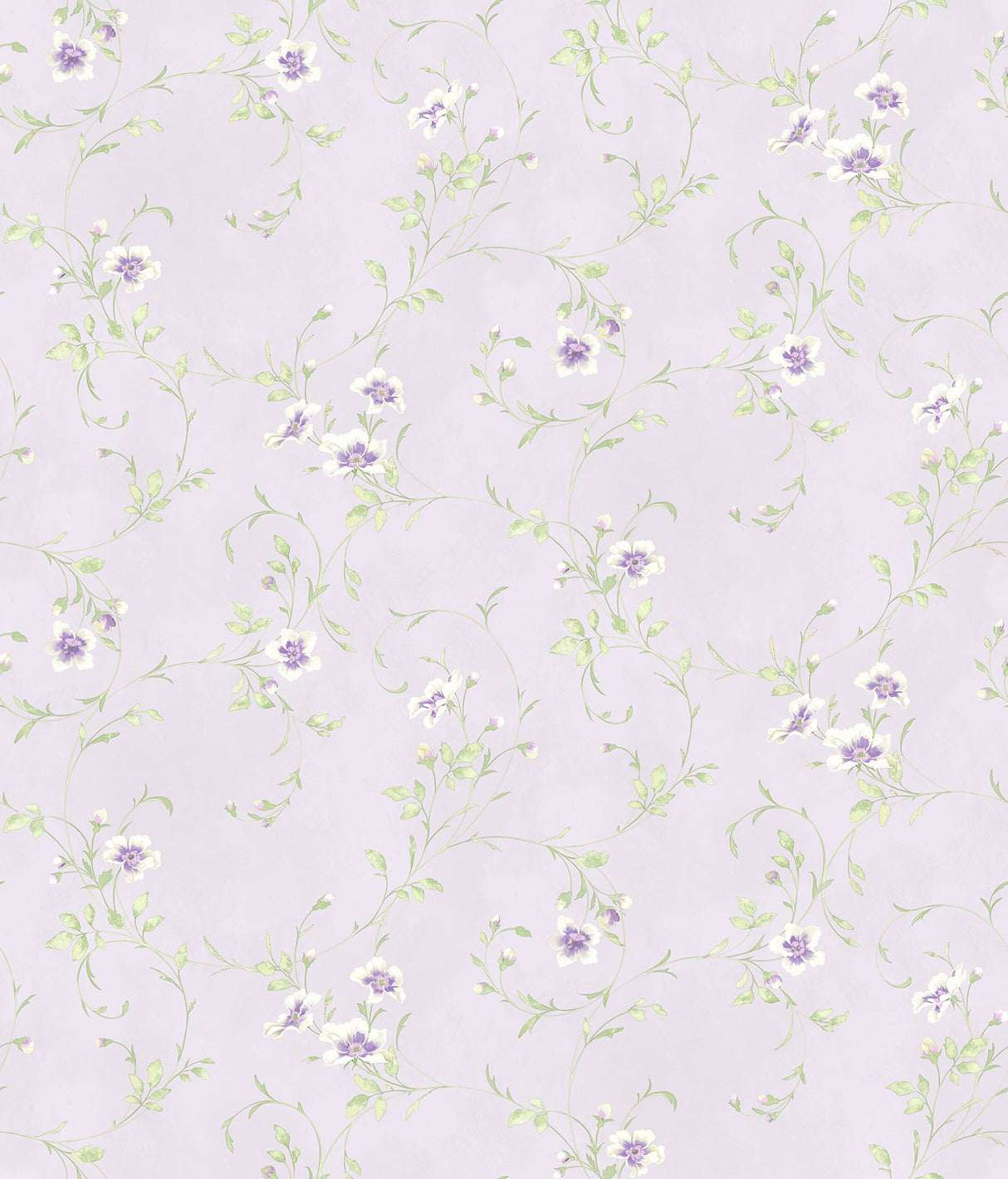 Chesapeake HAS54636 Capri Lavender Floral Scroll Wallpaper