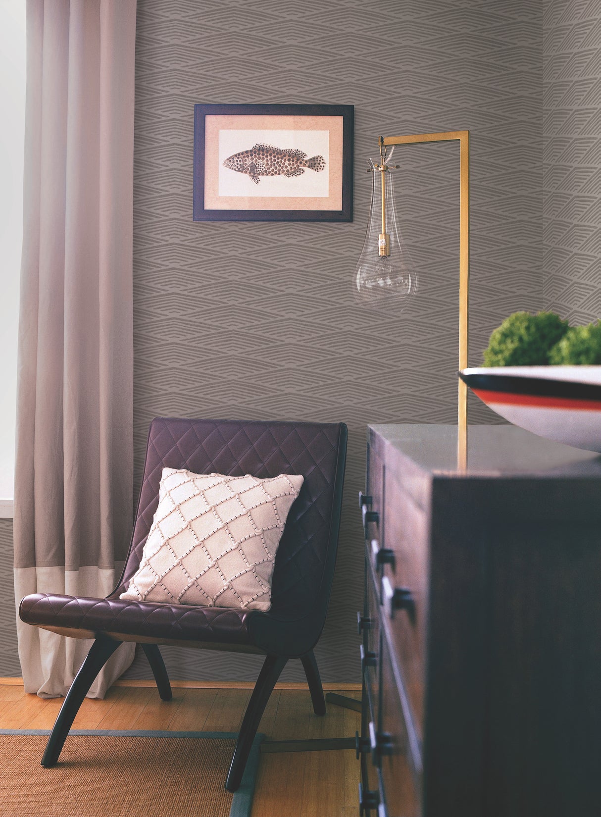 York HC7511 Lofty Peaks Dark Grey Wallpaper