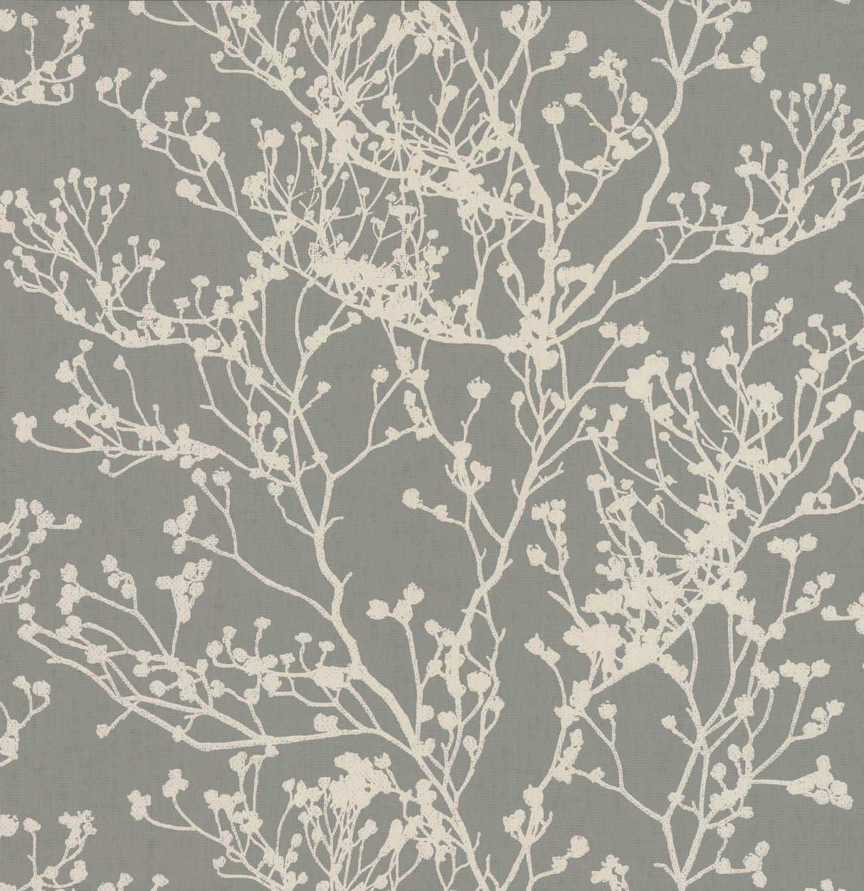 York HC7518 Budding Branch Silhouette Brown Wallpaper