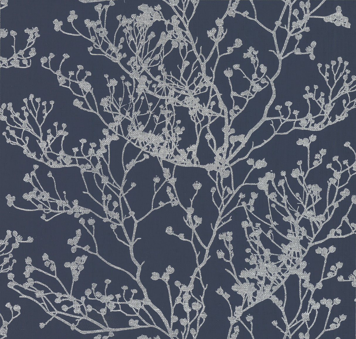 York HC7521 Budding Branch Silhouette Navy Wallpaper