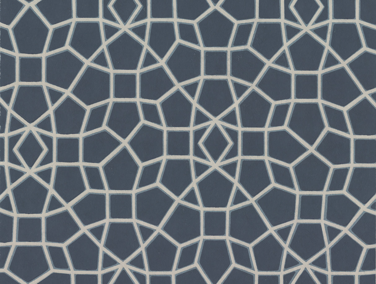 York HC7528 Sculptural Web Blue Wallpaper