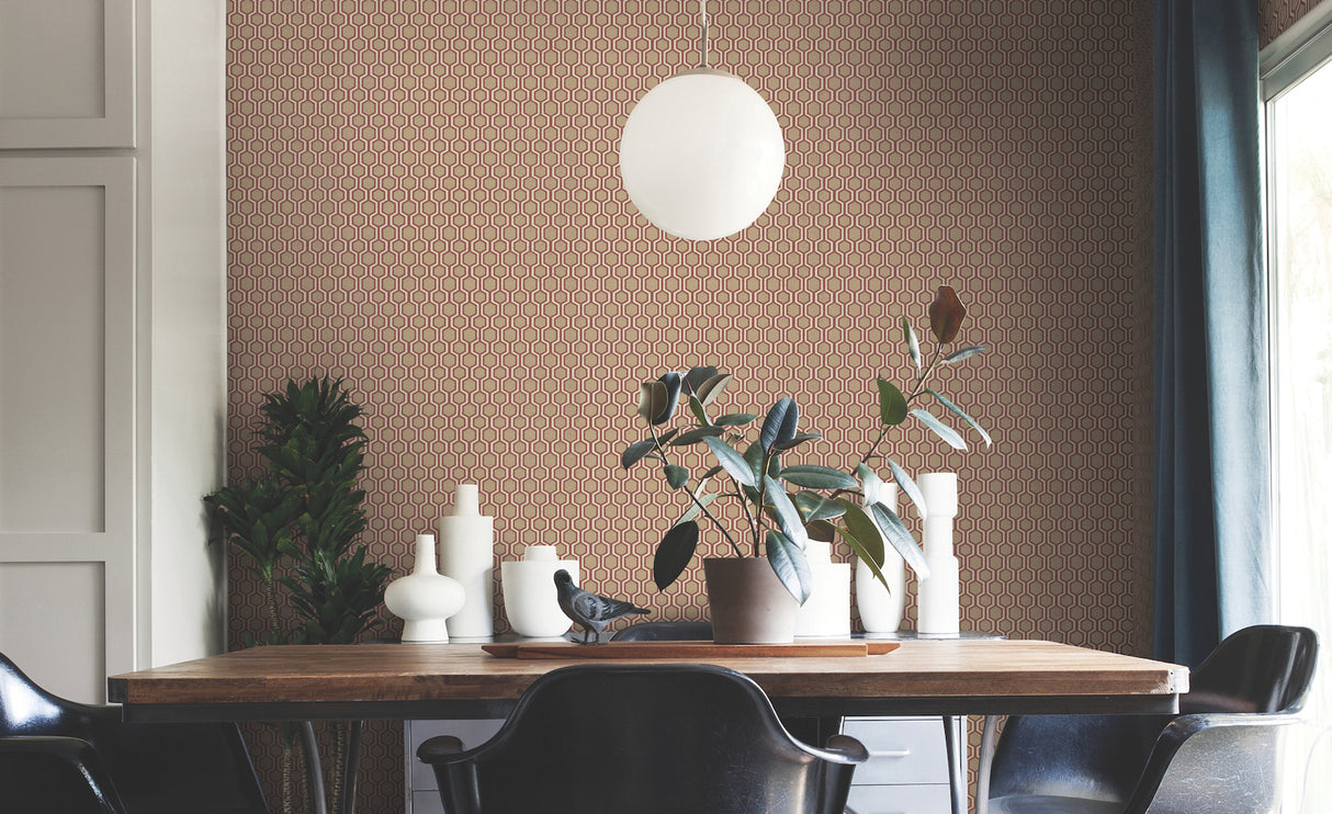 York HC7534 Bee Sweet Red Wallpaper