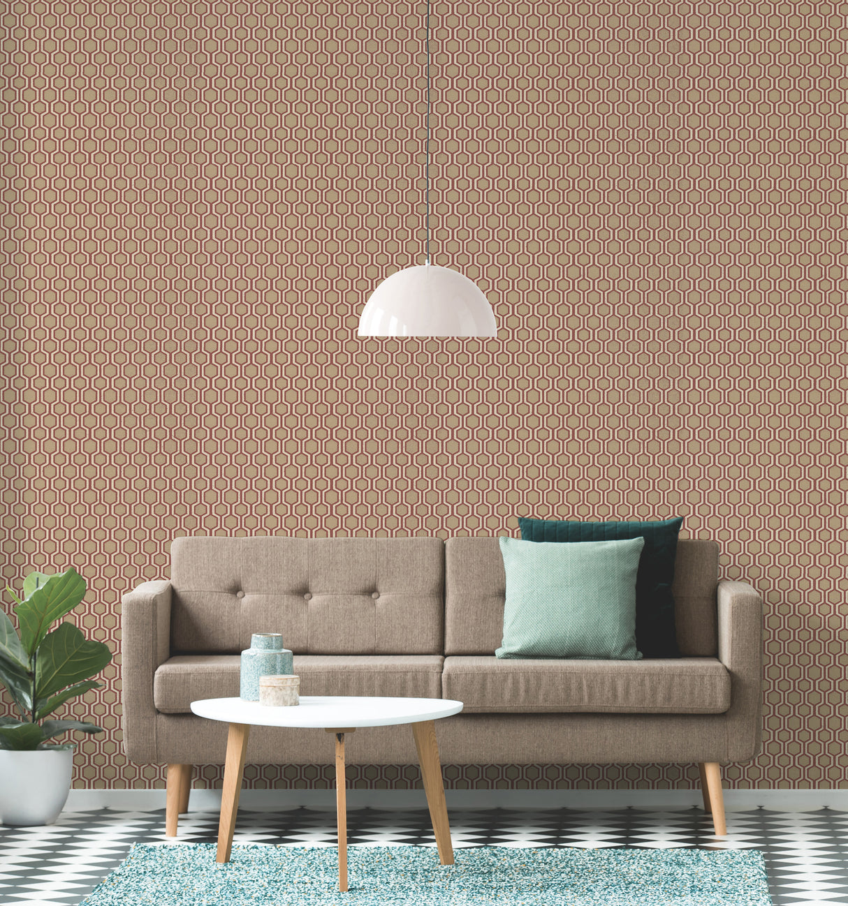 York HC7534 Bee Sweet Red Wallpaper