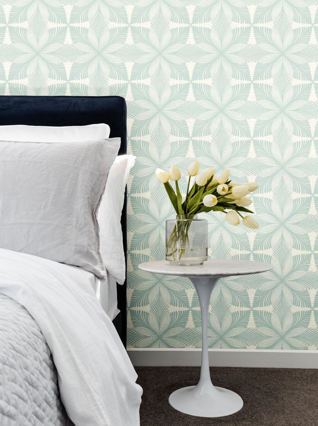 York HC7541 Roulettes Cream & Blue Wallpaper