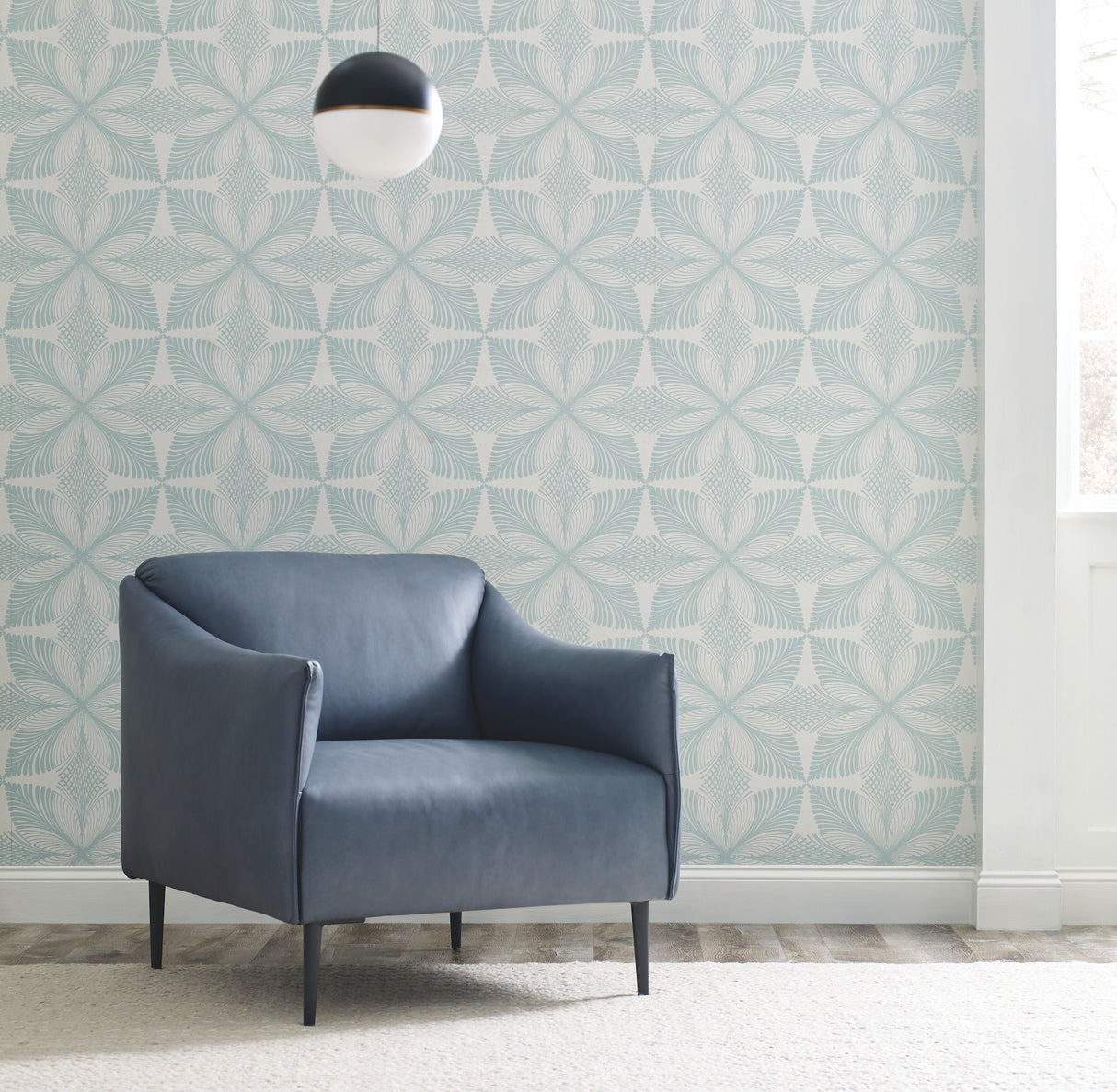 York HC7541 Roulettes Cream & Blue Wallpaper