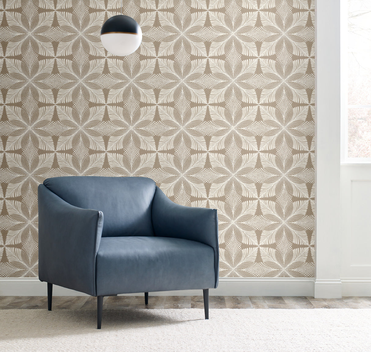 York HC7543 Roulettes Tan Metallic Wallpaper