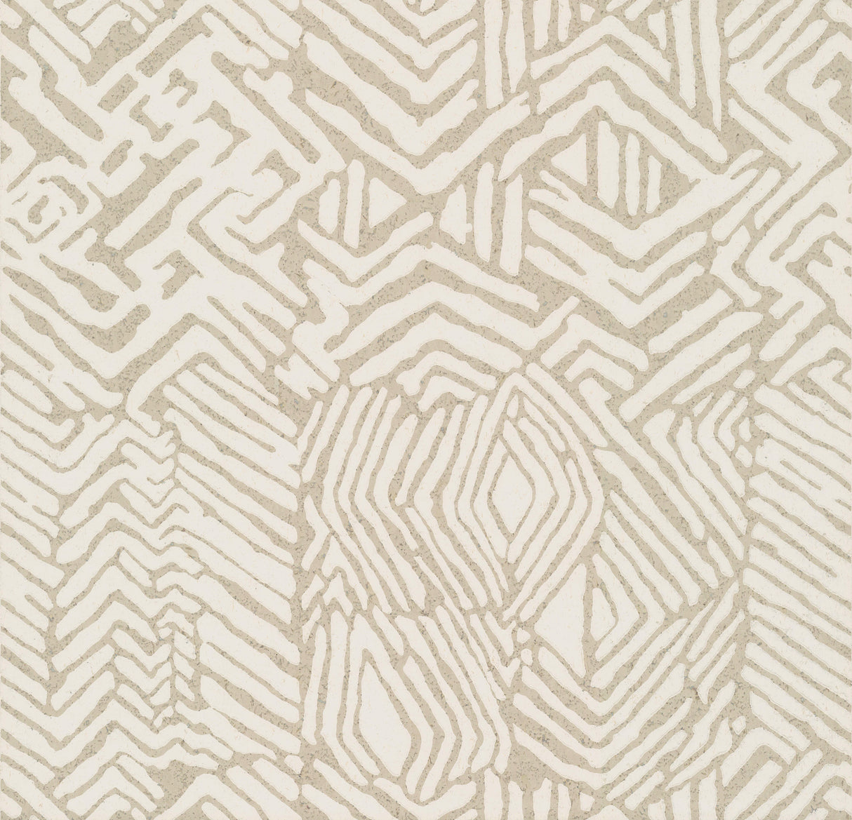 York HC7548 Tribal Print Tan Wallpaper