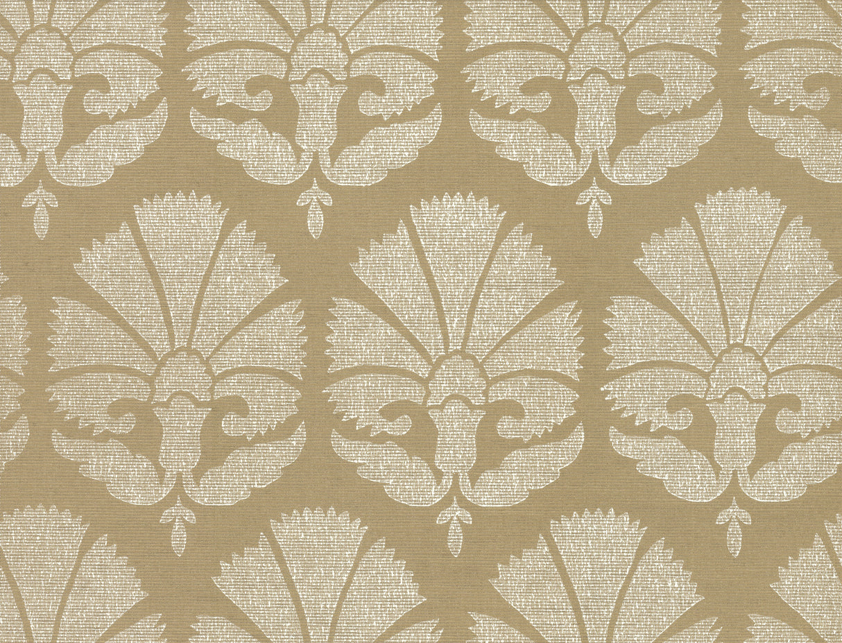York HC7575 Ottoman Fans Gold & White Wallpaper