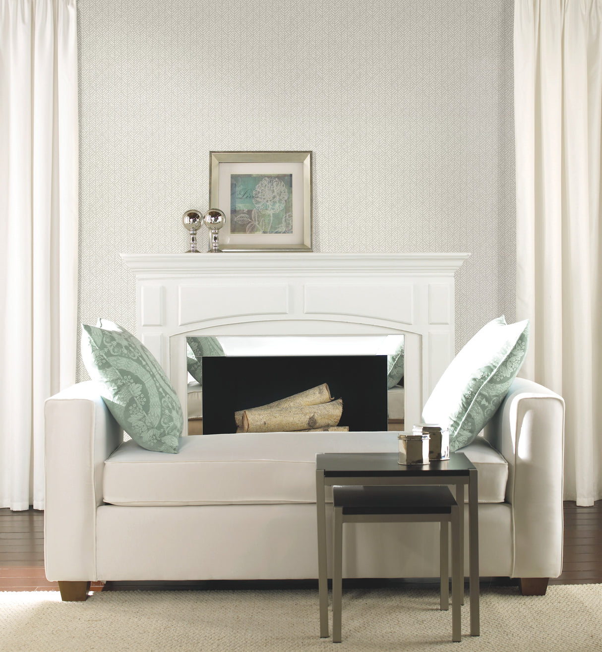 York HC7581 Woven Texture Light Grey Wallpaper