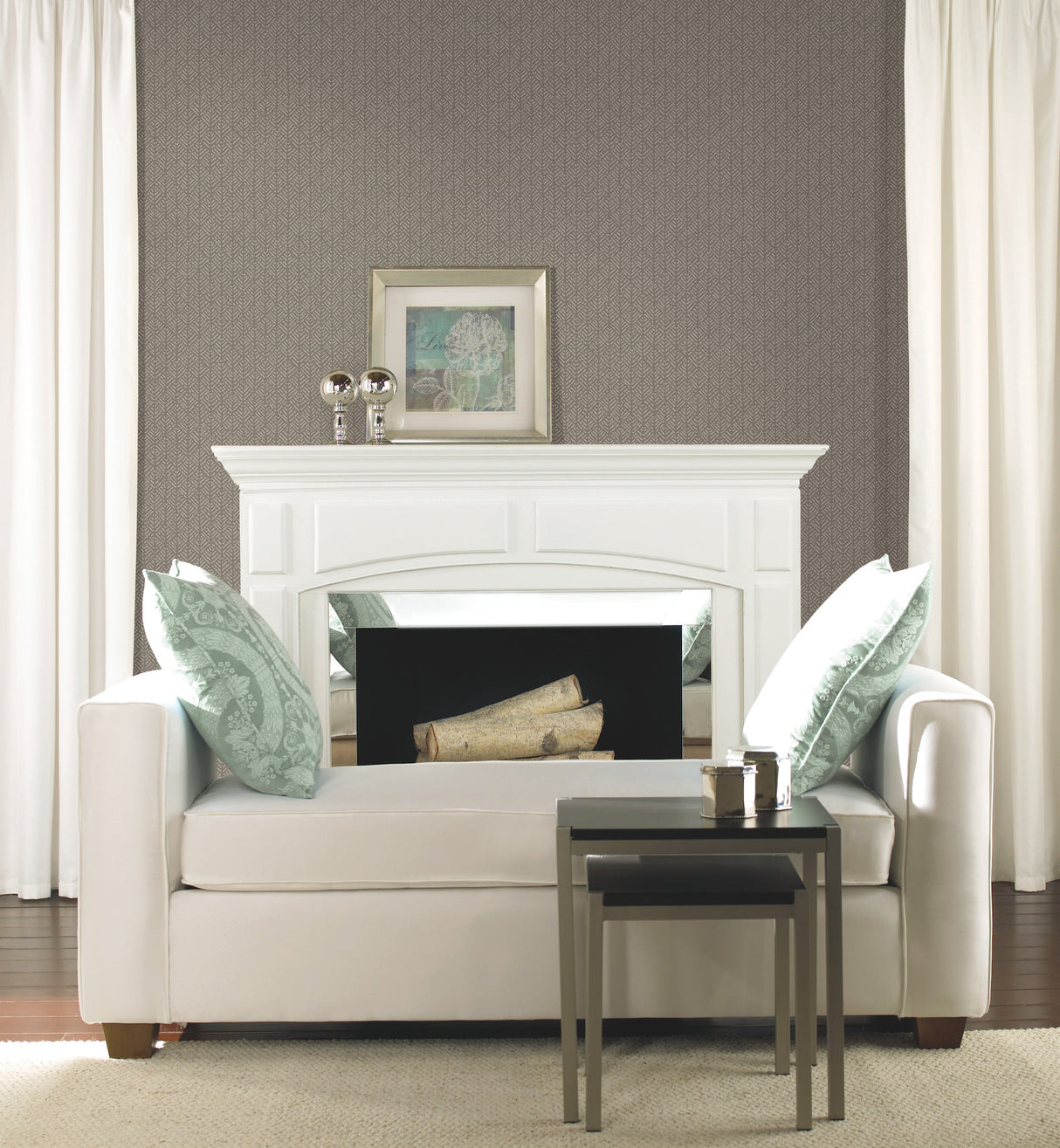 York HC7583 Woven Texture Brown Wallpaper