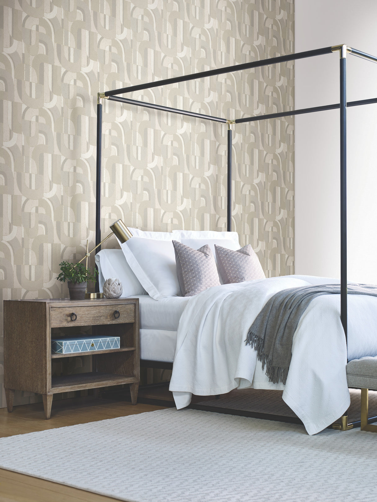 York HC7596 Sculpture Garden Neutral Wallpaper