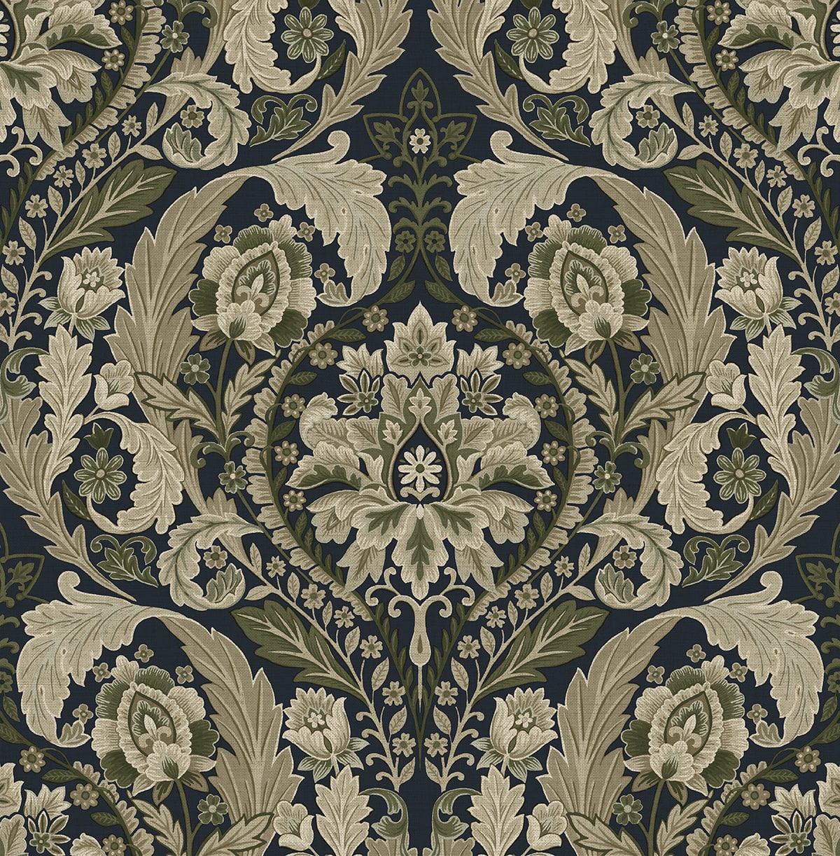 Harry & Grace HG12902 Thornton Vintage Damask Wallpaper