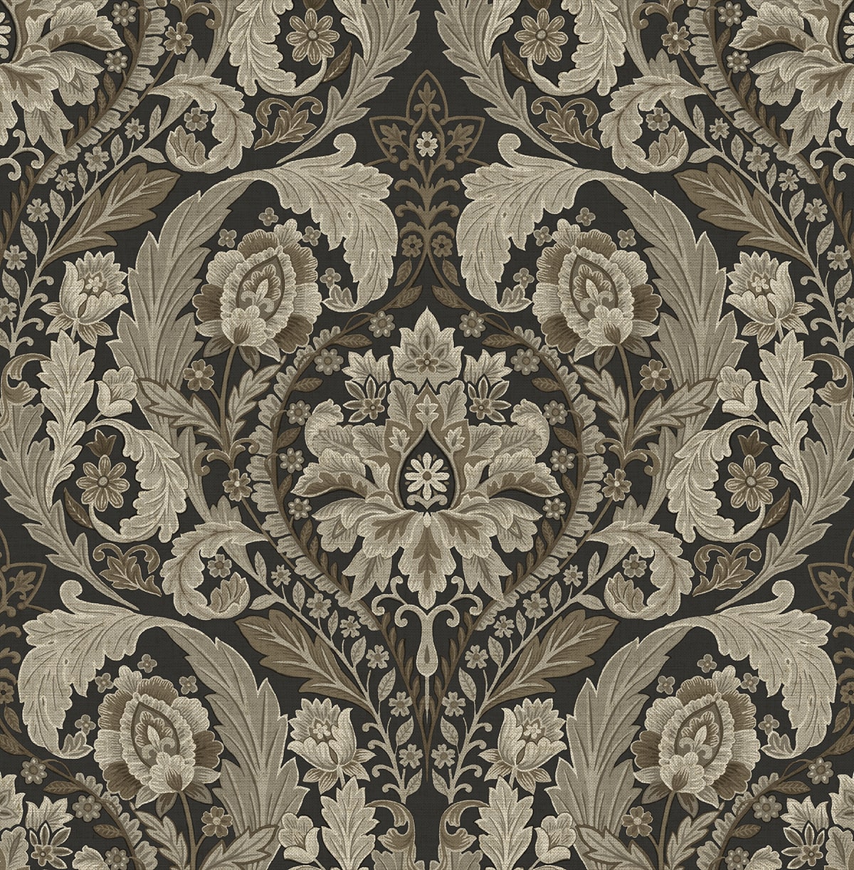 Harry & Grace HG12907 Thornton Vintage Damask Wallpaper