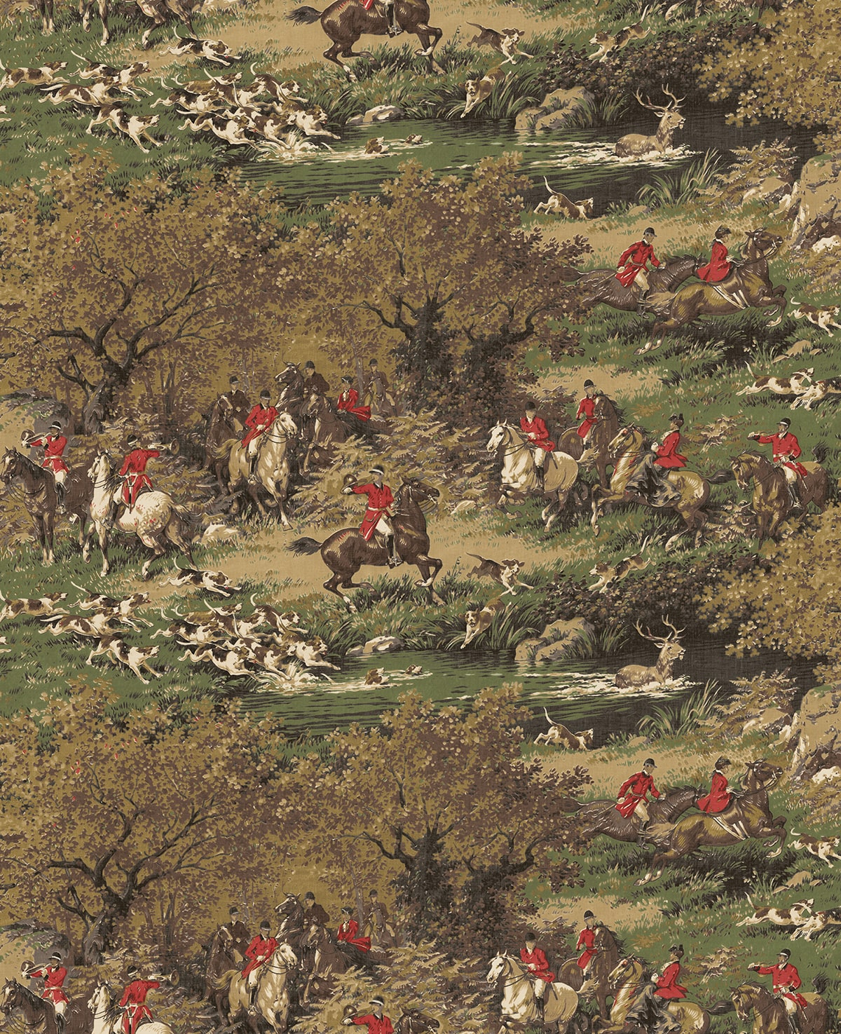 Harry & Grace HG13005 Taunton Hunt Scene Wallpaper