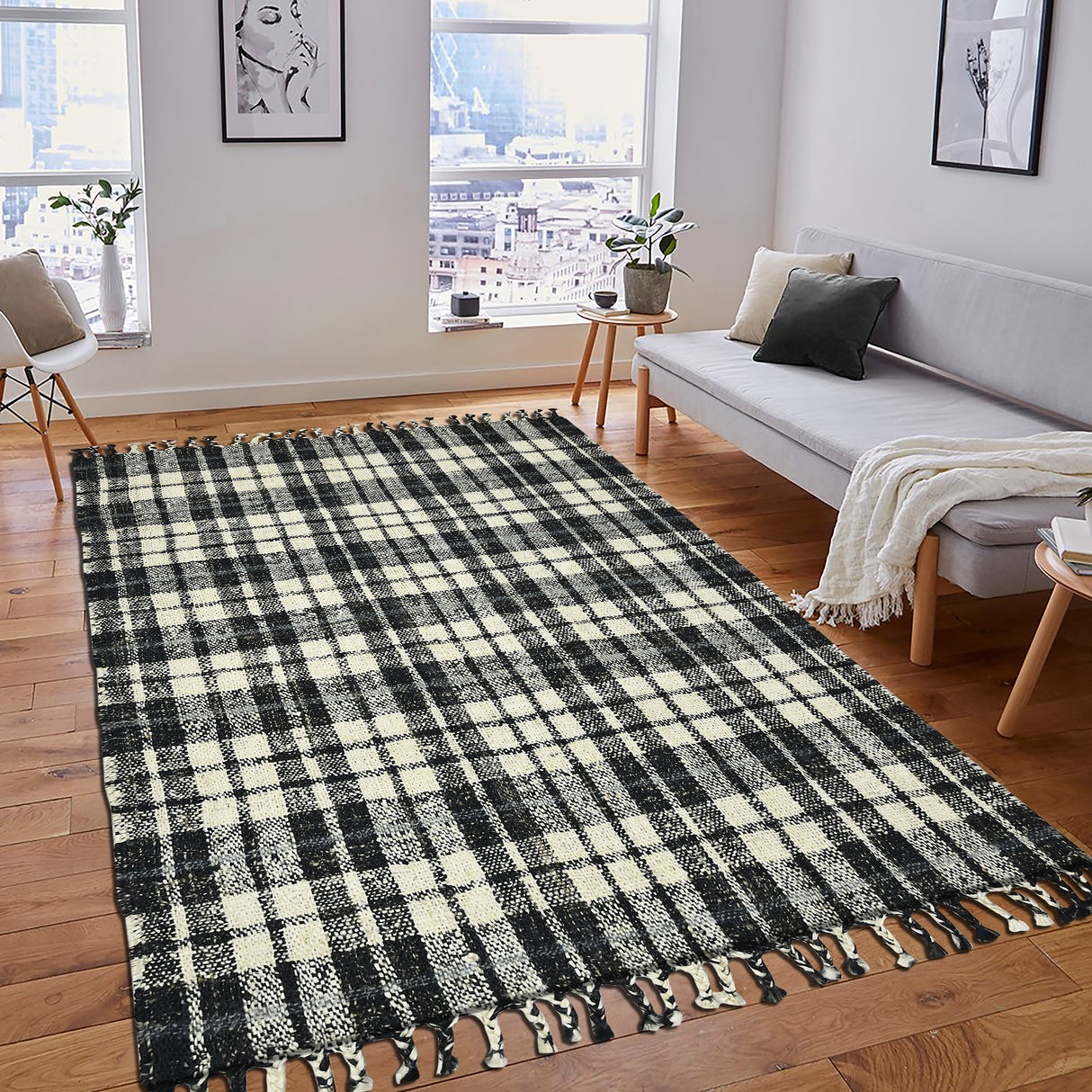 Amer Rugs HMP-2 Hampton Transitional Plaid Area Rug