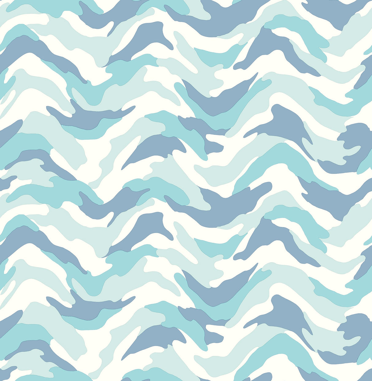 Brewster HN002605 Stealth Light Blue Camo Wave Wallpaper
