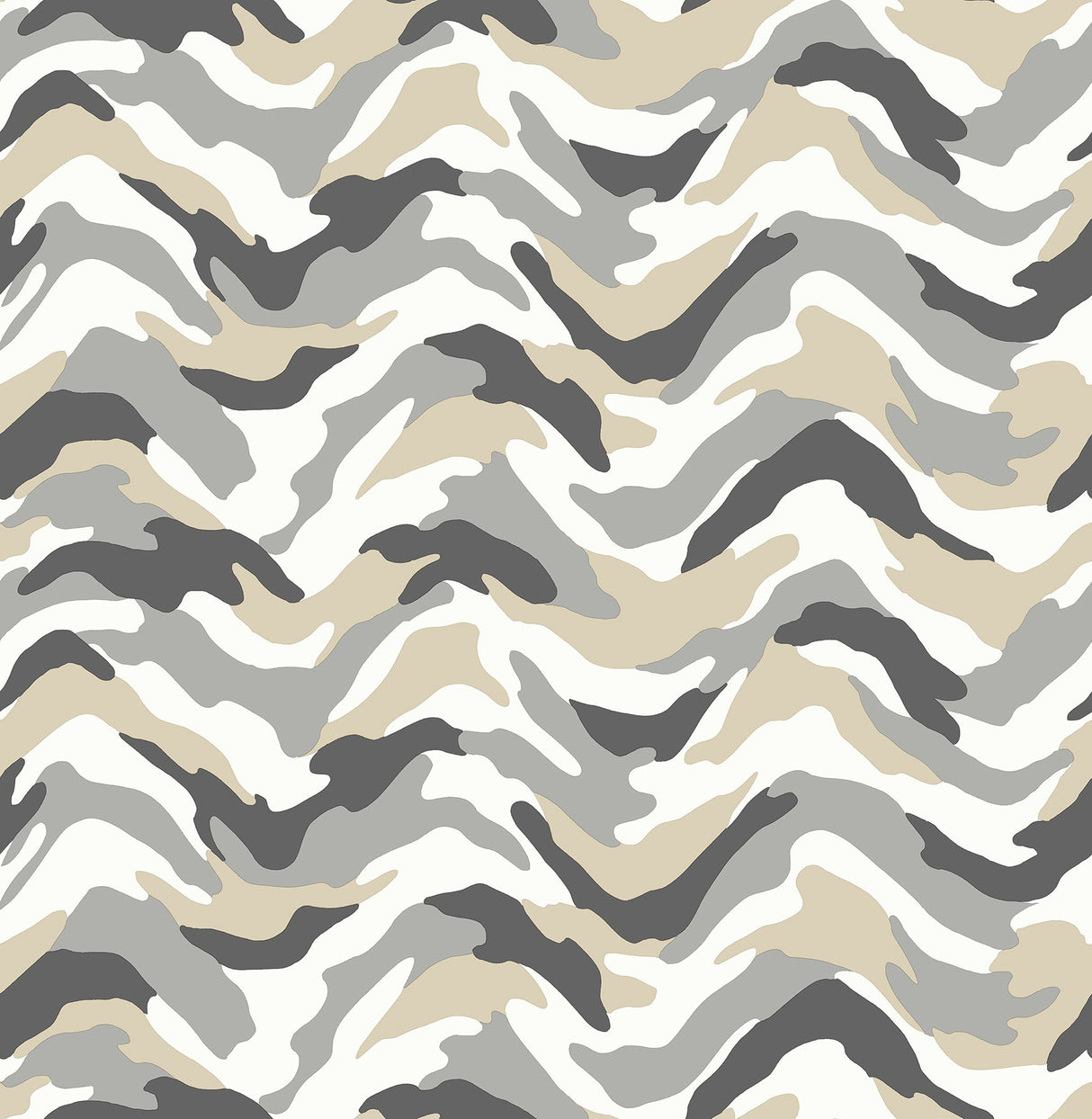 Brewster HN002610 Stealth Grey Camo Wave Wallpaper