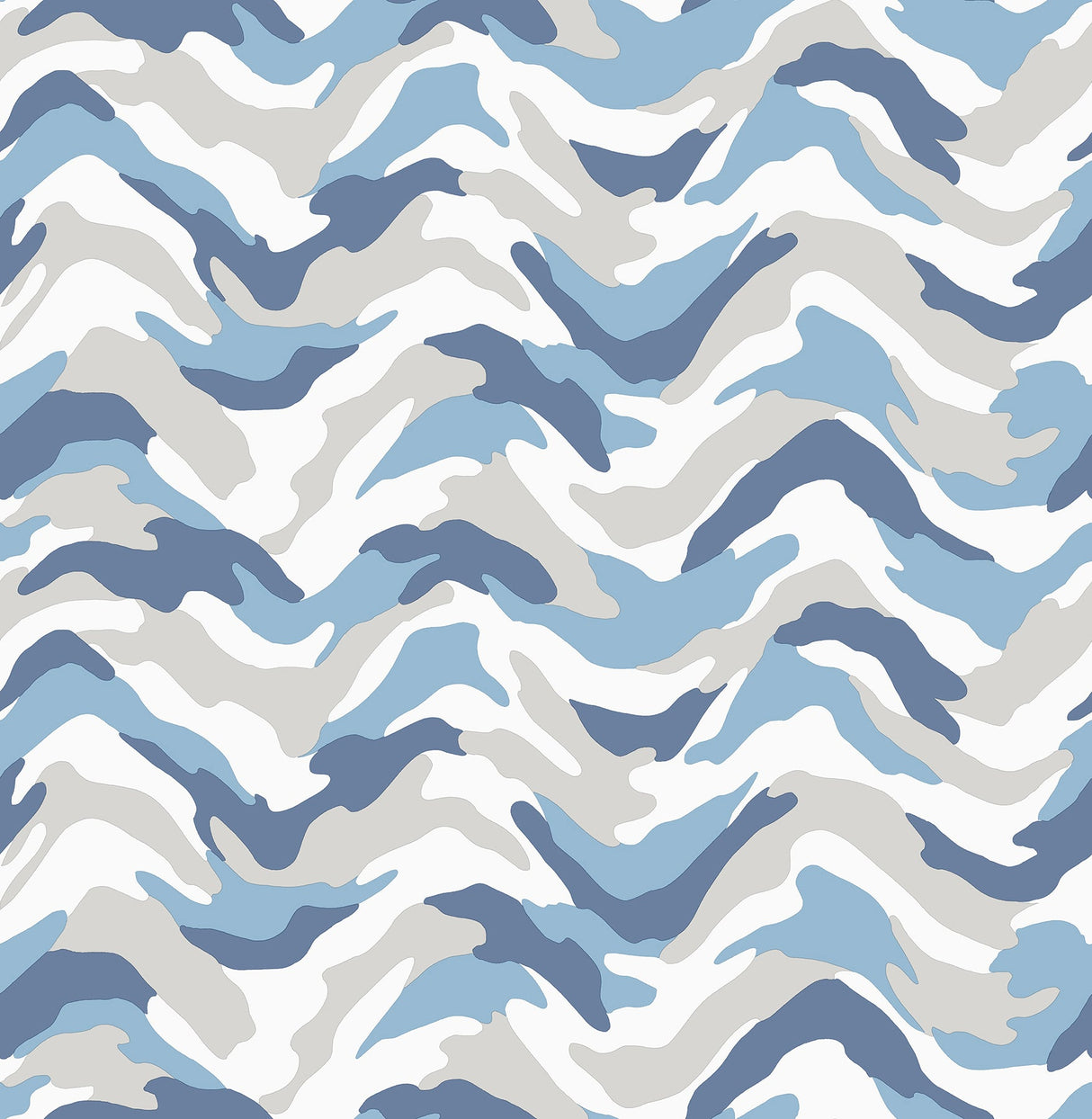 Brewster HN002612 Stealth Blue Camo Wave Wallpaper