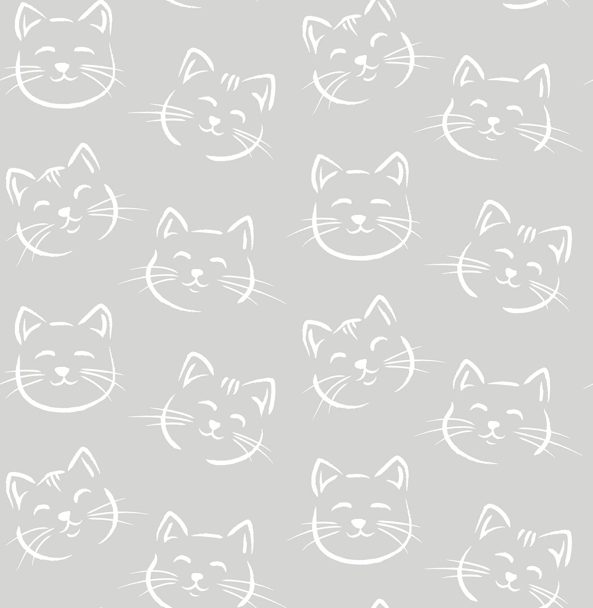 Brewster HN002614 Purr Grey Cat Wallpaper