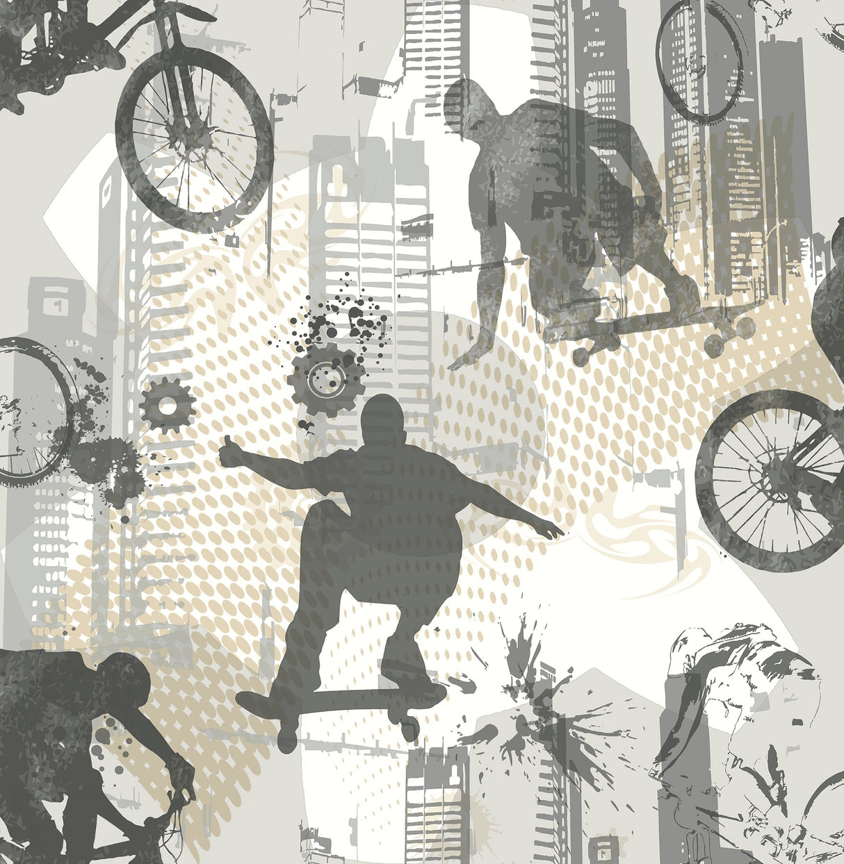 Brewster HN002619 Sheckler Grey Extreme Sports Wallpaper