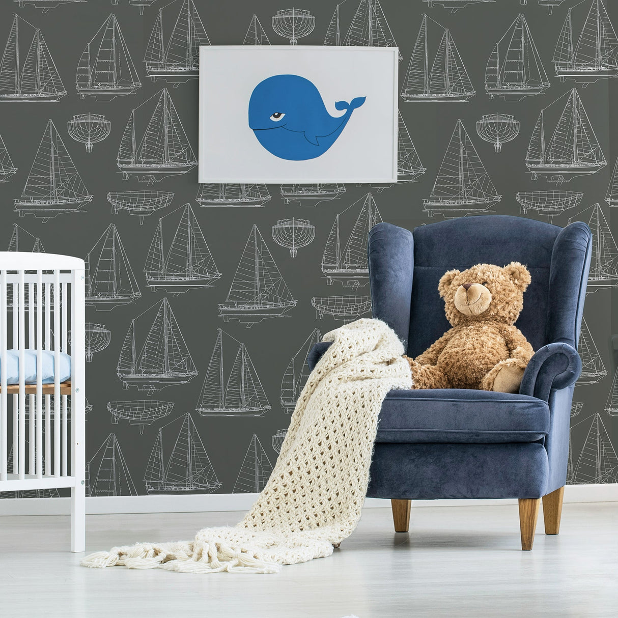 Brewster HN002641 Boone Taupe Shipyard Wallpaper