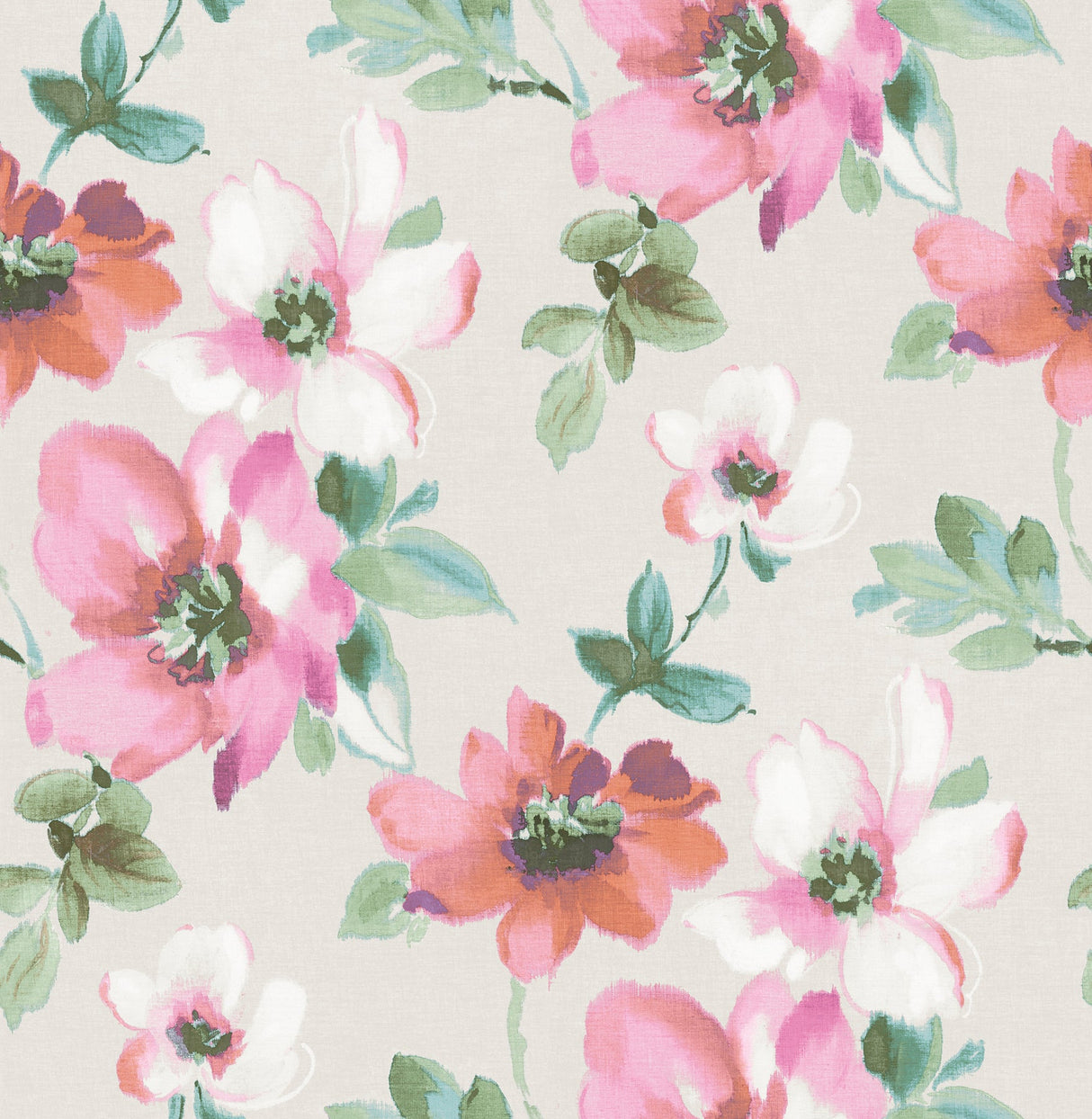 Brewster HN002663 Reign Multicolor Bouquet Wallpaper