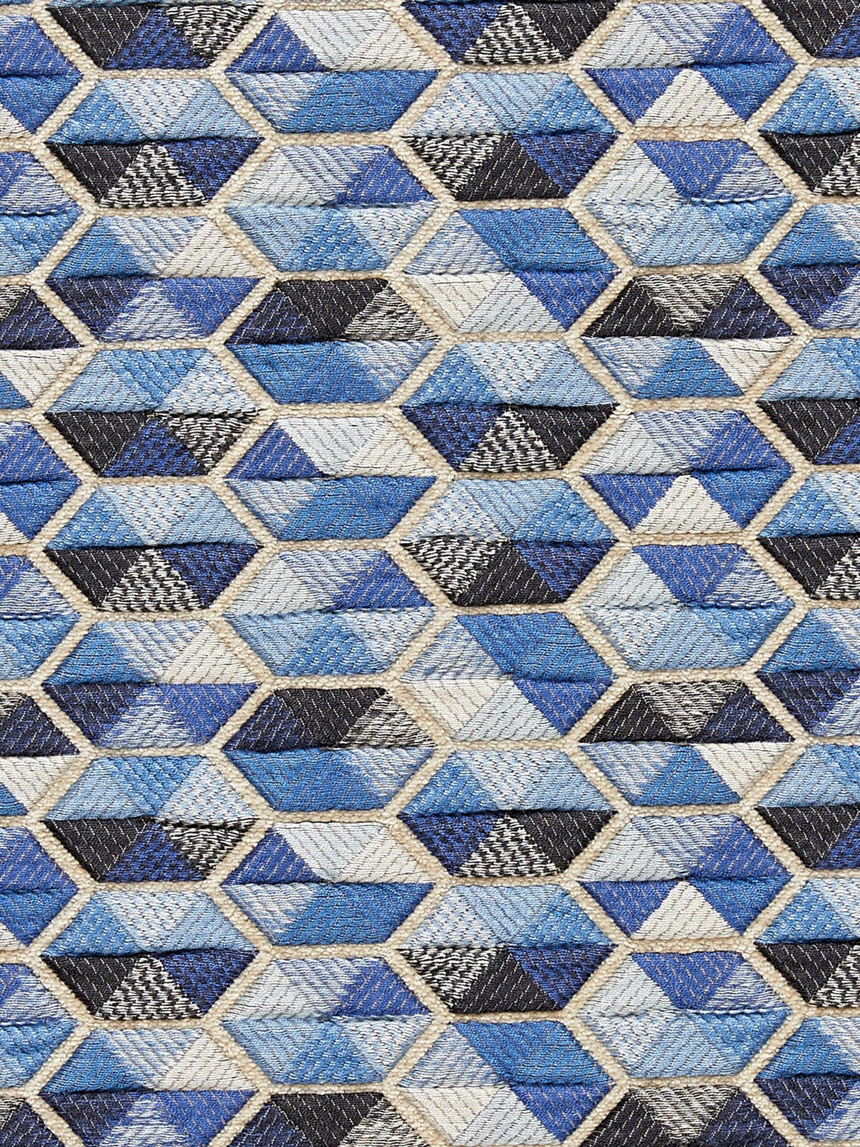 Scalamandre HN 000442006 BLUE CAROUSEL Fabric - Eade's Wallpaper