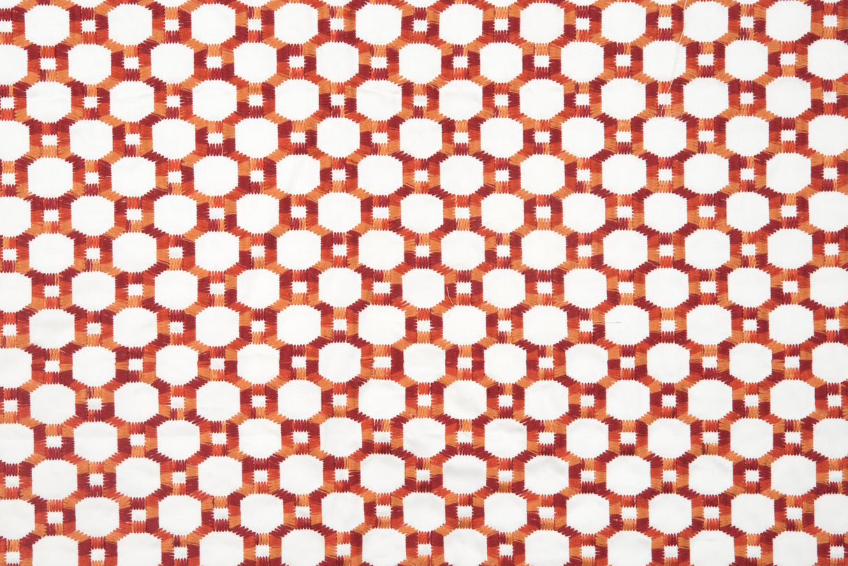 Scalamandre HN 000442014 RED ISLAND TRELLIS Fabric - Eade's Wallpaper