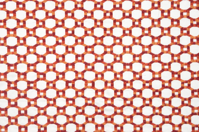 Scalamandre HN 000442014 RED ISLAND TRELLIS Fabric - Eade's Wallpaper