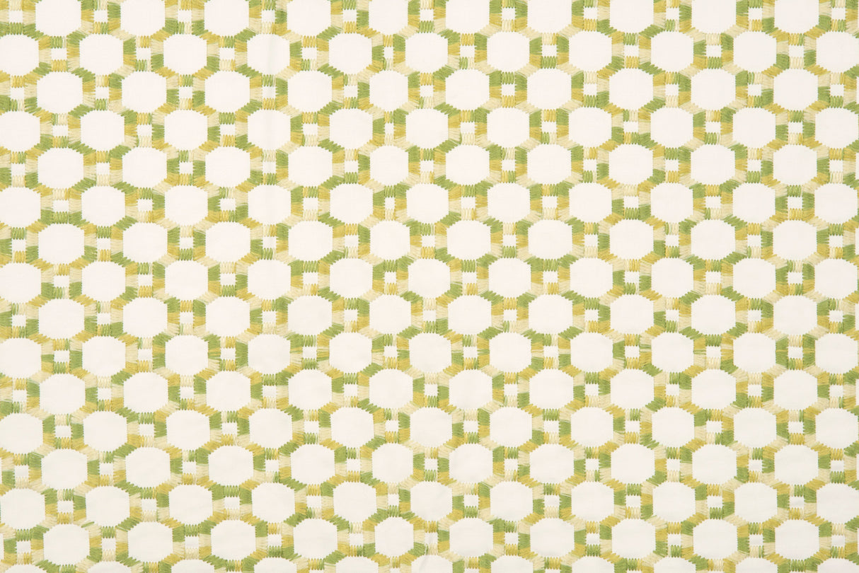 Scalamandre HN 000542014 GREEN ISLAND TRELLIS Fabric - Eade's Wallpaper