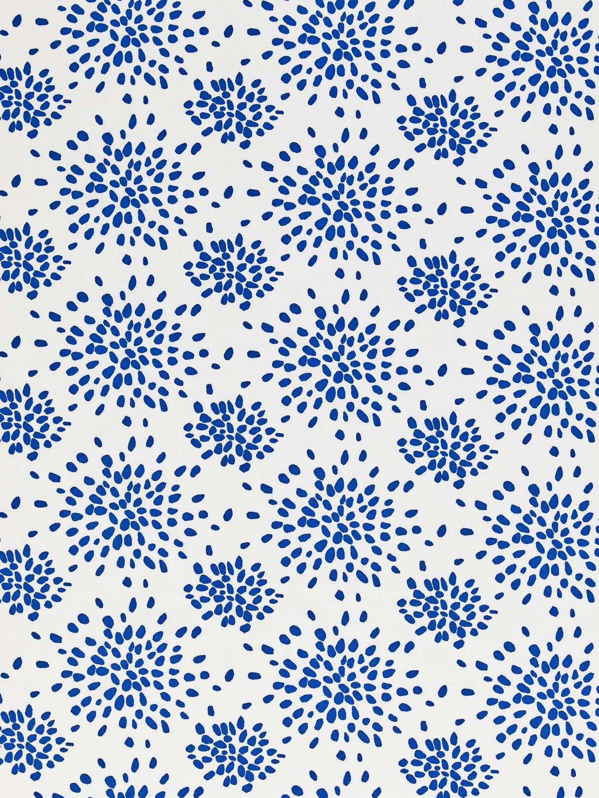 Scalamandre HN 000BF1020 BLUE ON WHITE FIREWORKS COTTON PRINT Fabric - Eade's Wallpaper
