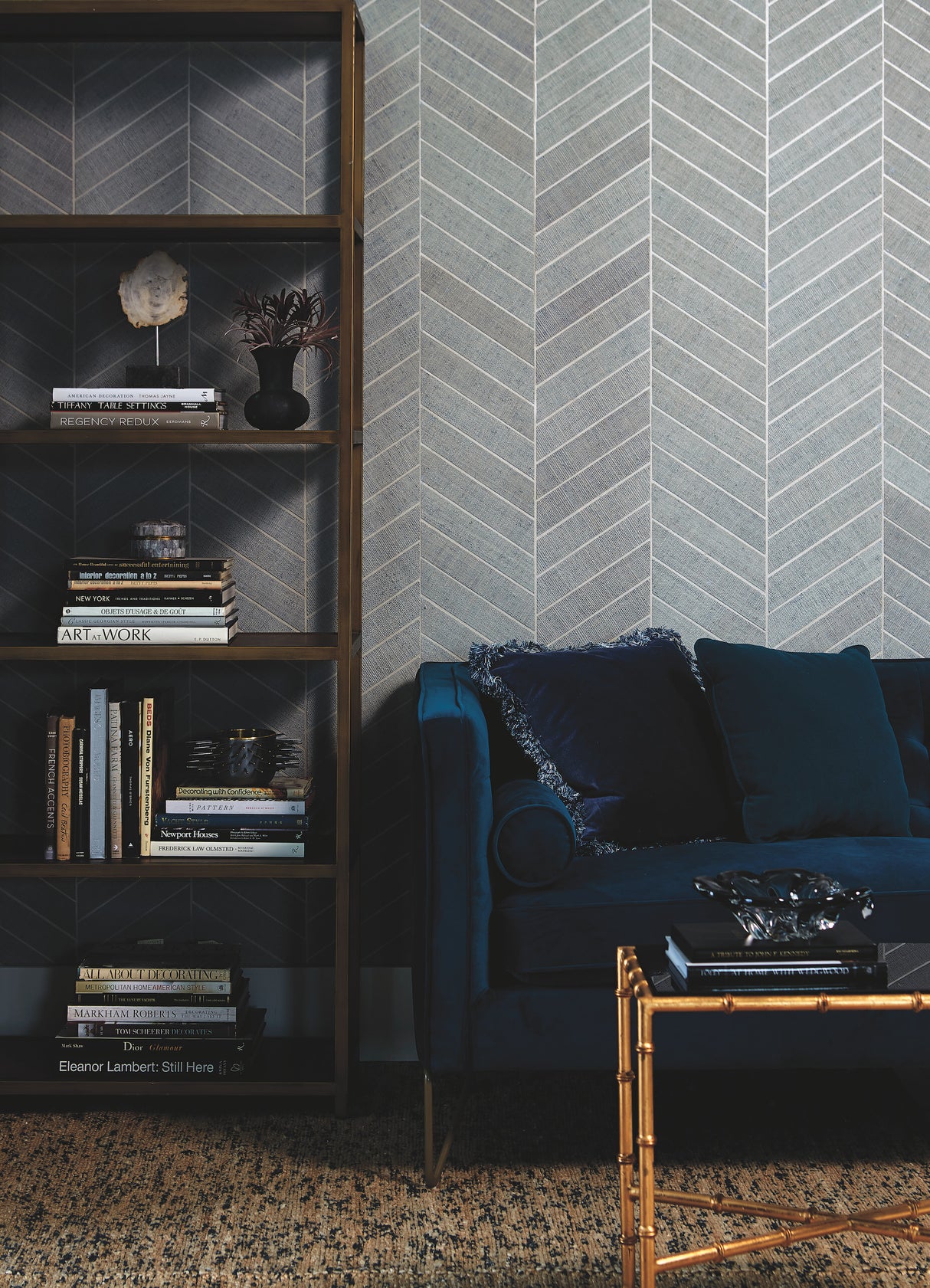 York HO2106 Atelier Herringbone Light Grey Wallpaper