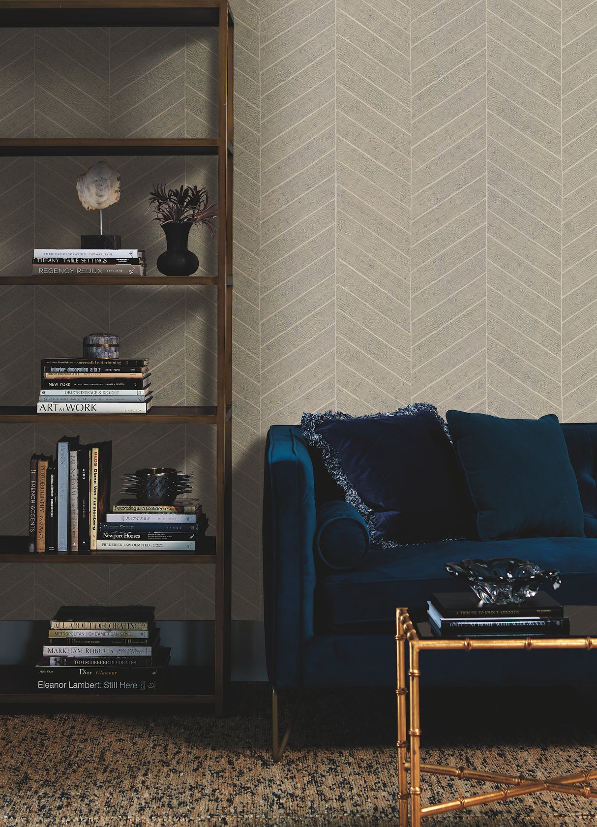 York HO2109 Atelier Herringbone Off White Wallpaper