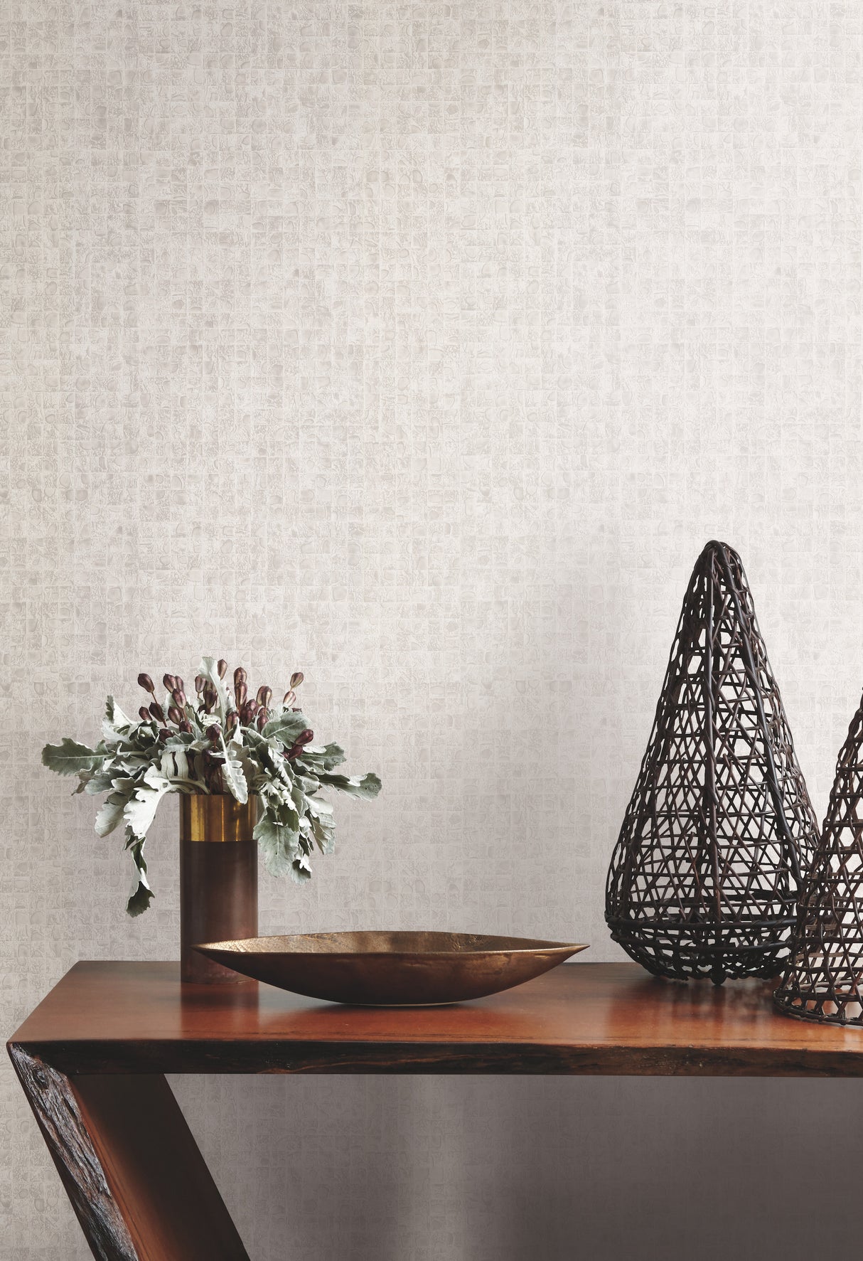 York HO2117 Leather Lux Off White Wallpaper