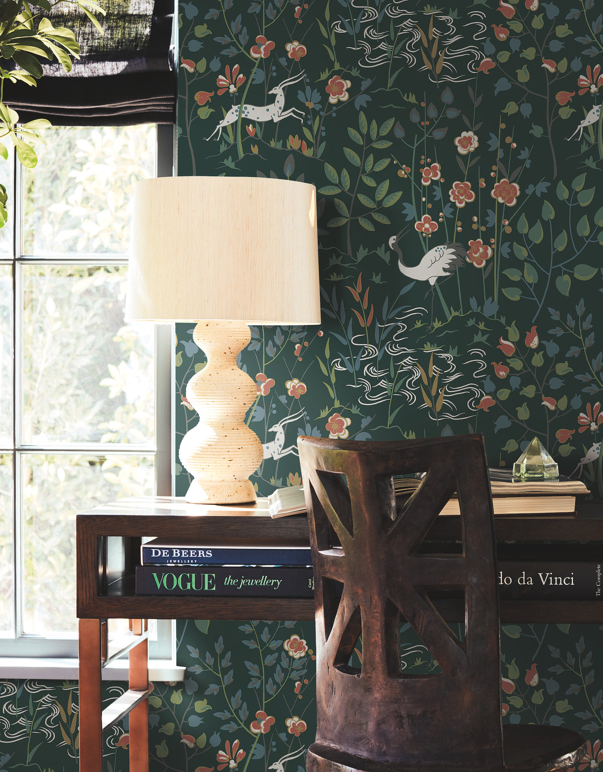 York HO2126 Aspen Dark Green Wallpaper