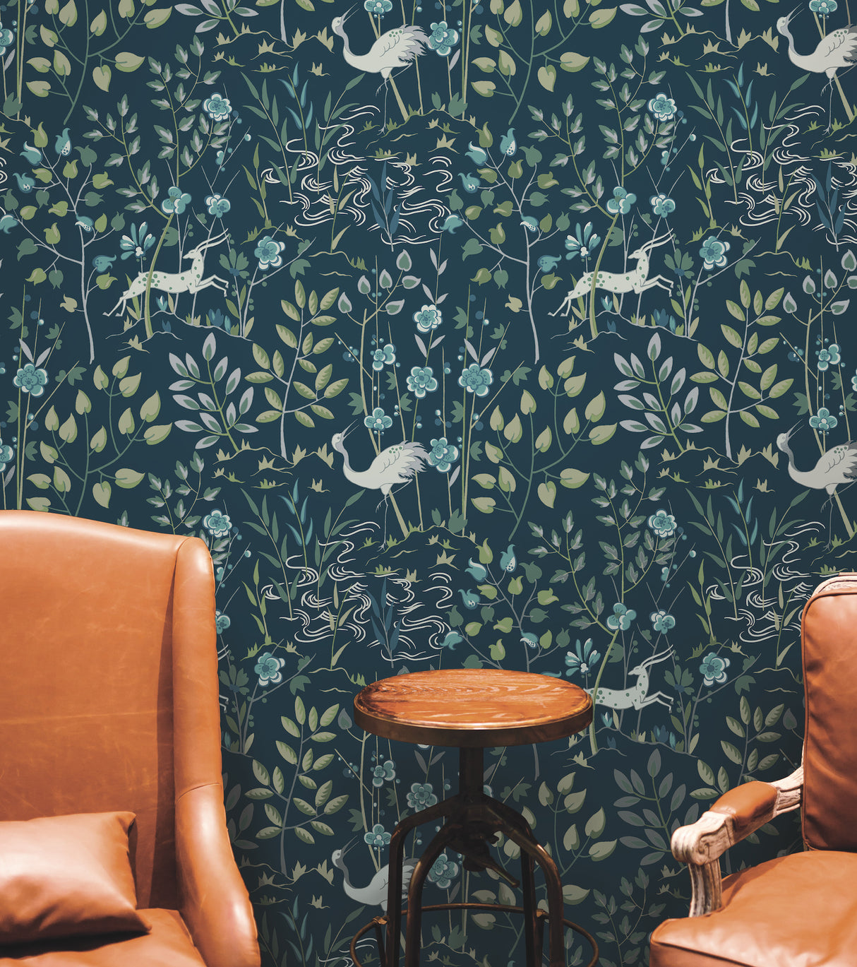 York HO2128 Aspen Dark Blue Wallpaper