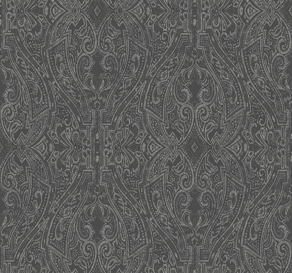 York HO2134 Ascot Damask Black Wallpaper