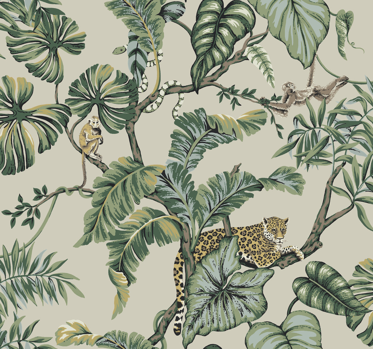 York HO2144 Jungle Cat Beige Wallpaper