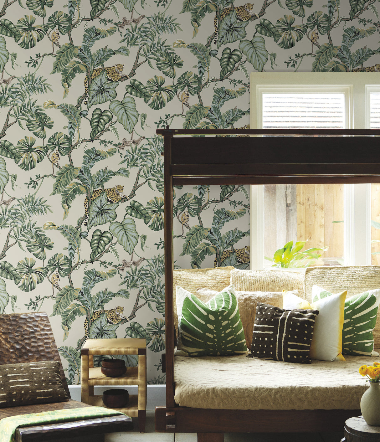 York HO2144 Jungle Cat Beige Wallpaper