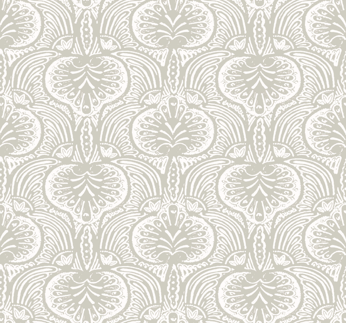 York HO2152 Lotus Palm Grey Wallpaper
