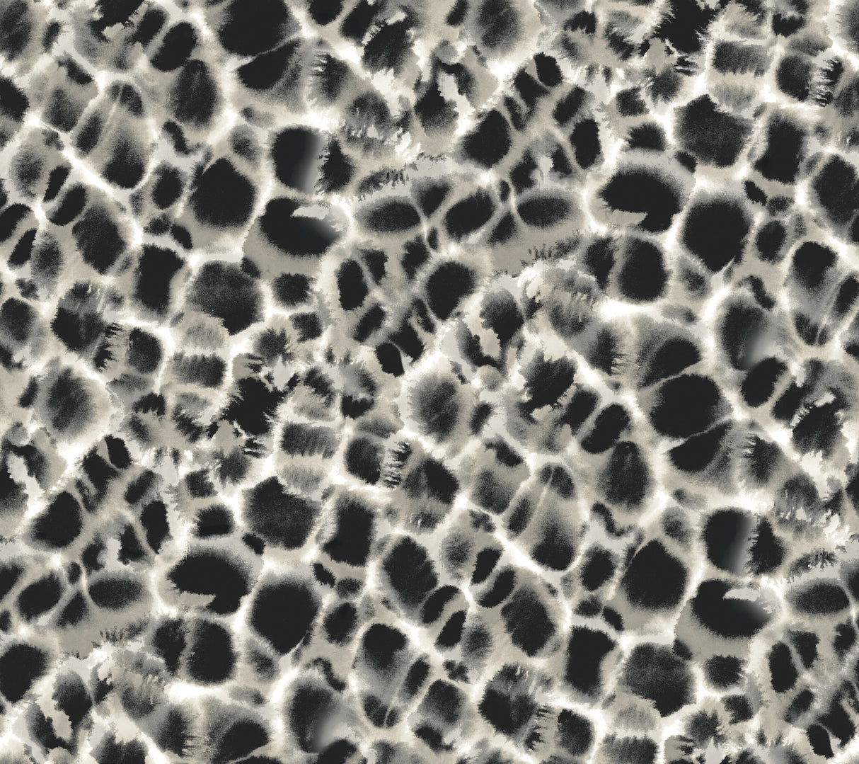 York HO2164 Leopard Rosettes Black & Off White Wallpaper