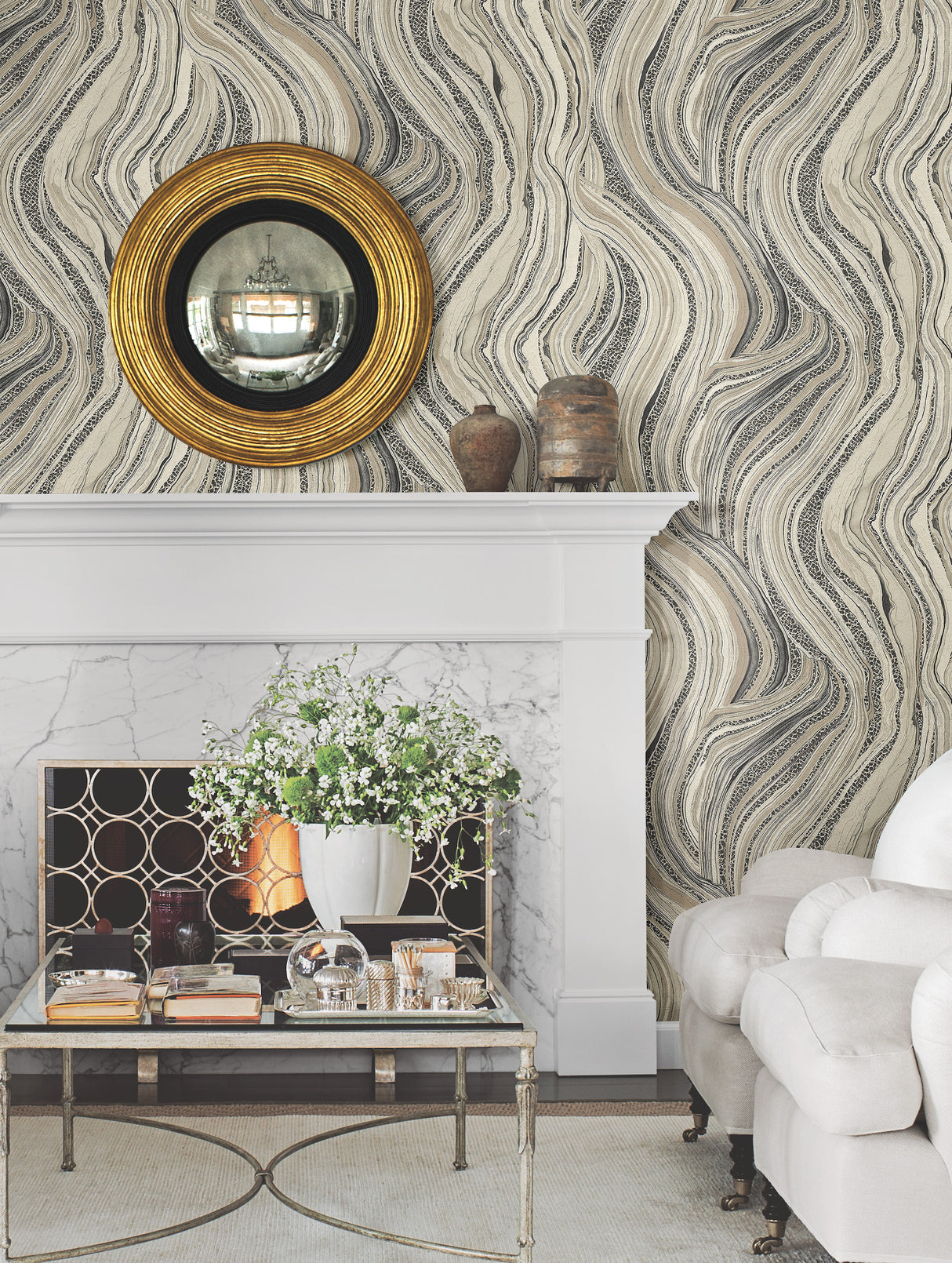 York HO2171 Streaming Cheetah Linen Wallpaper