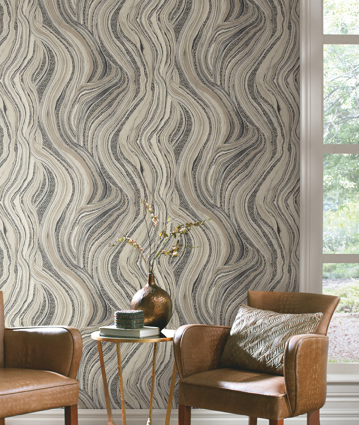 York HO2171 Streaming Cheetah Linen Wallpaper