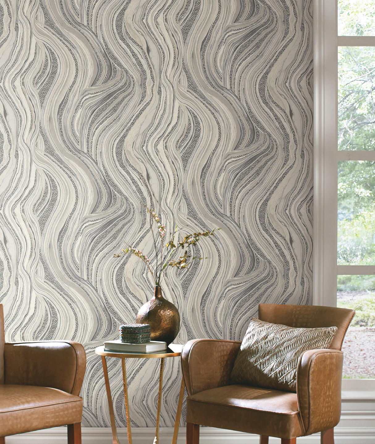 York HO2172 Streaming Cheetah Grey Wallpaper