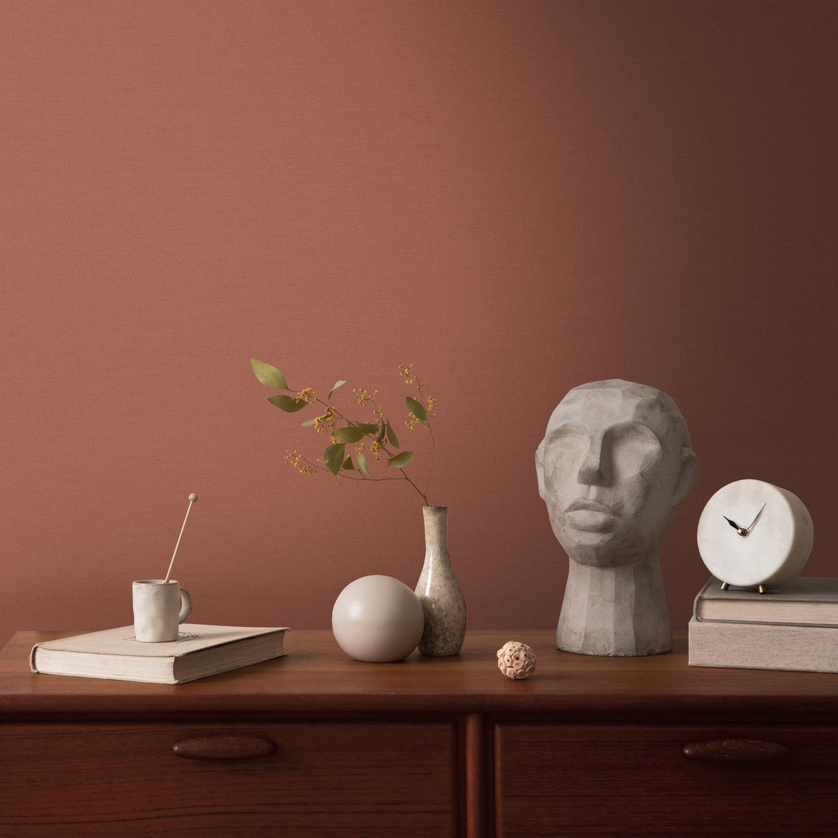 Galerie Havana 2 Plain Texture Orange Wallpaper HV41064