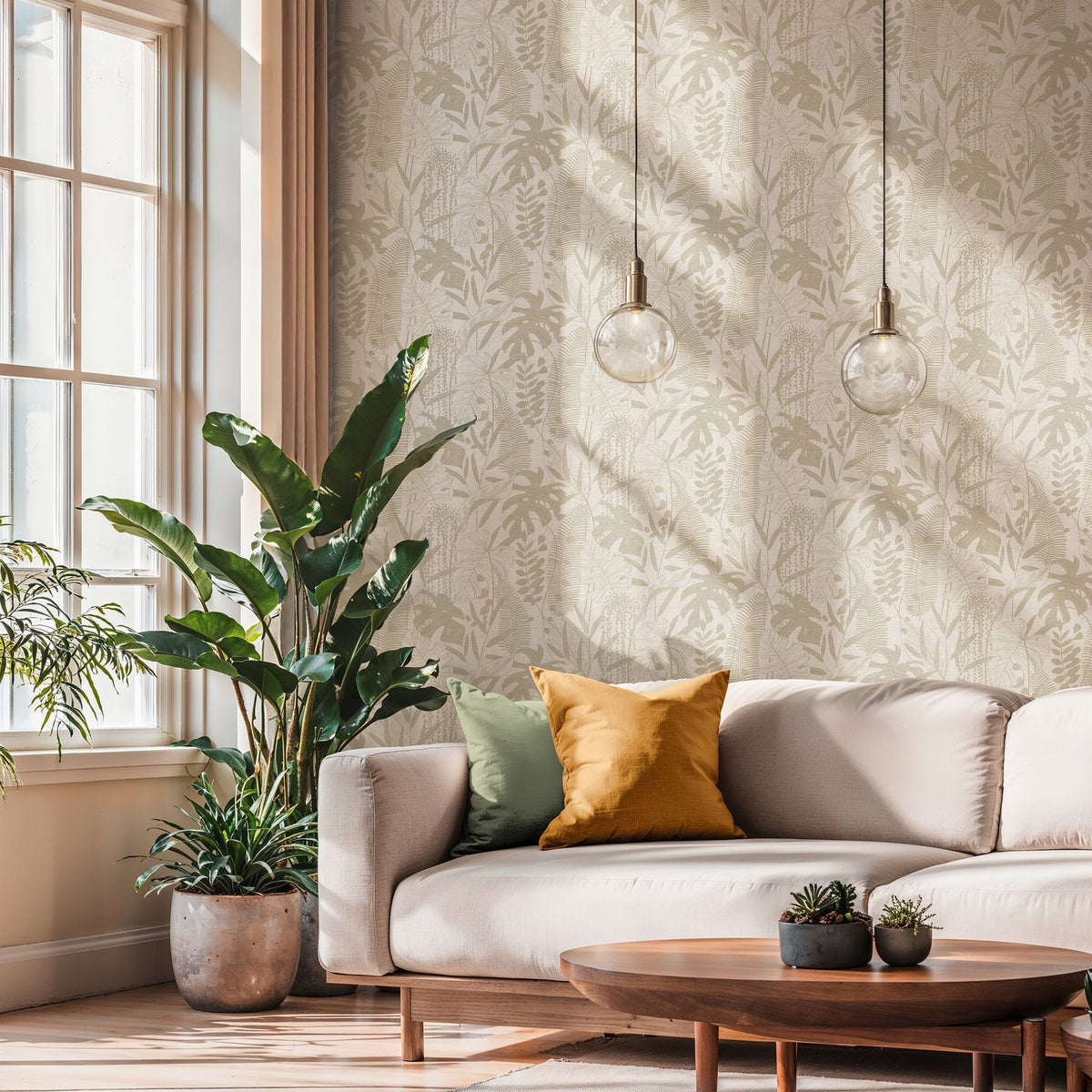 Galerie Havana 2 Tree Leaf Beige Wallpaper HV41090