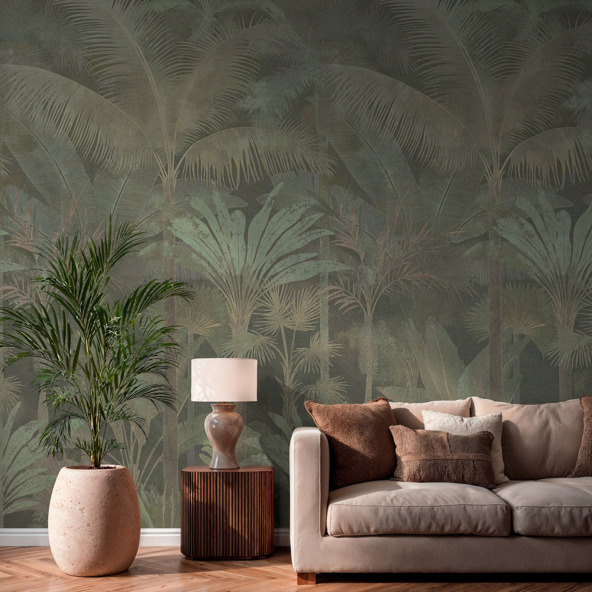 Galerie Havana 2 Tree Leaf Green Mural HV41108M