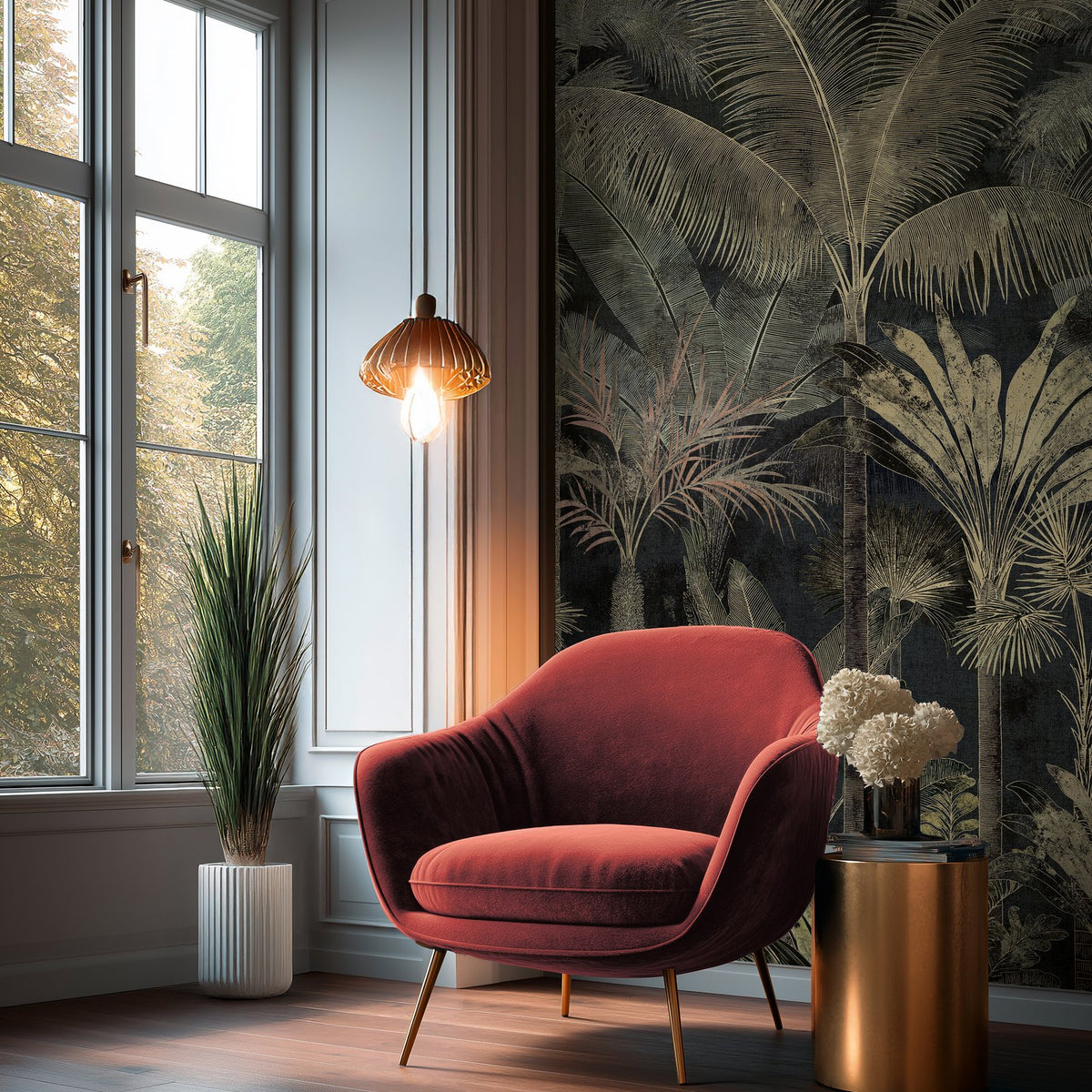 Galerie Havana 2 Tree Leaf Green Mural HV41109M