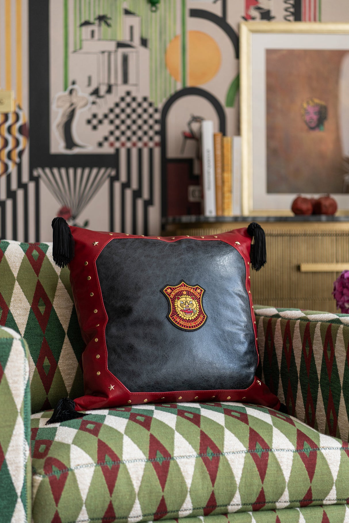 MindtheGap IN BOCCA AL LUPO Leather Cushion - Lifestyle Collection 2024