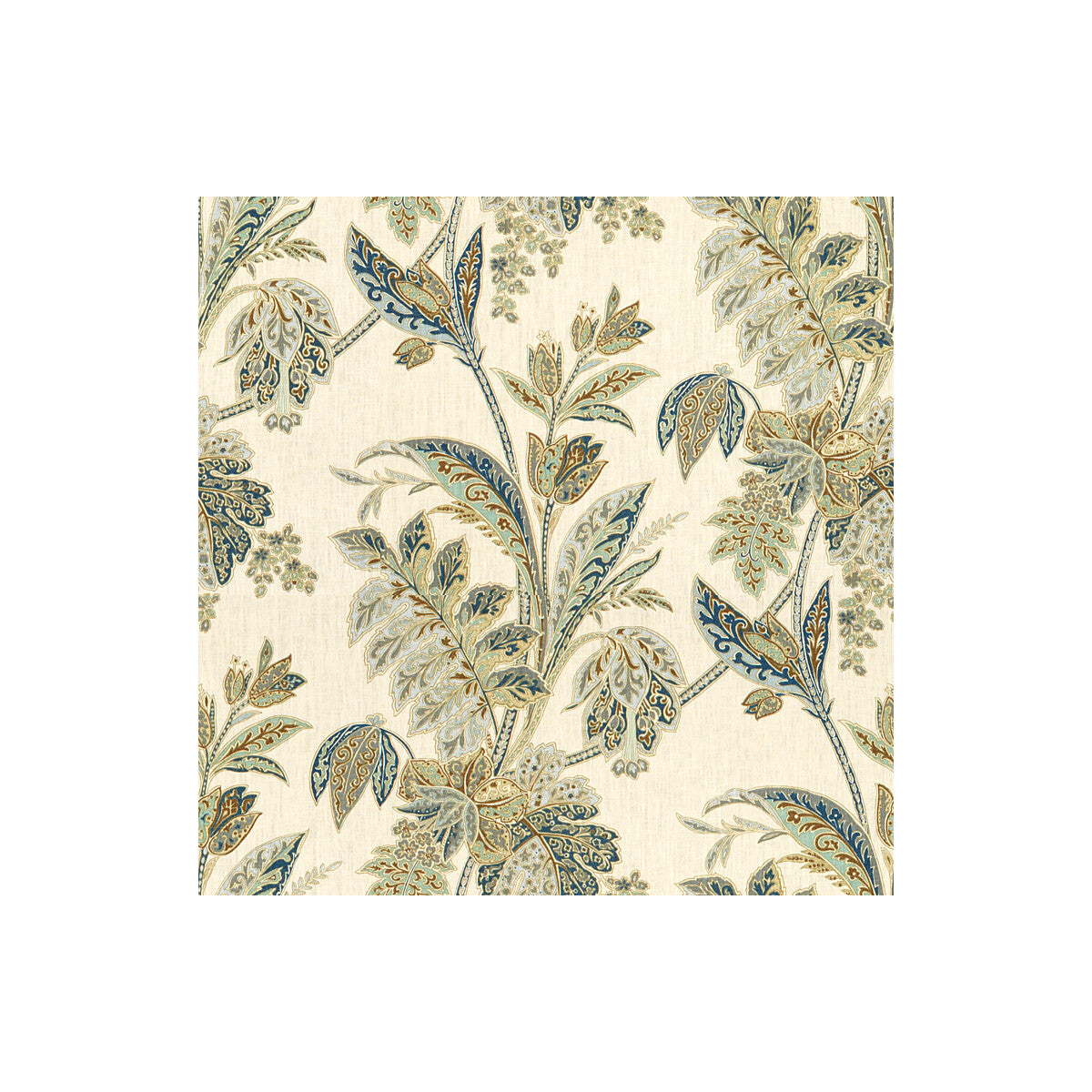 KRAVET DESIGN ISHANA.516.0 ISHANA INDIGO Fabric - Eade's Wallpaper